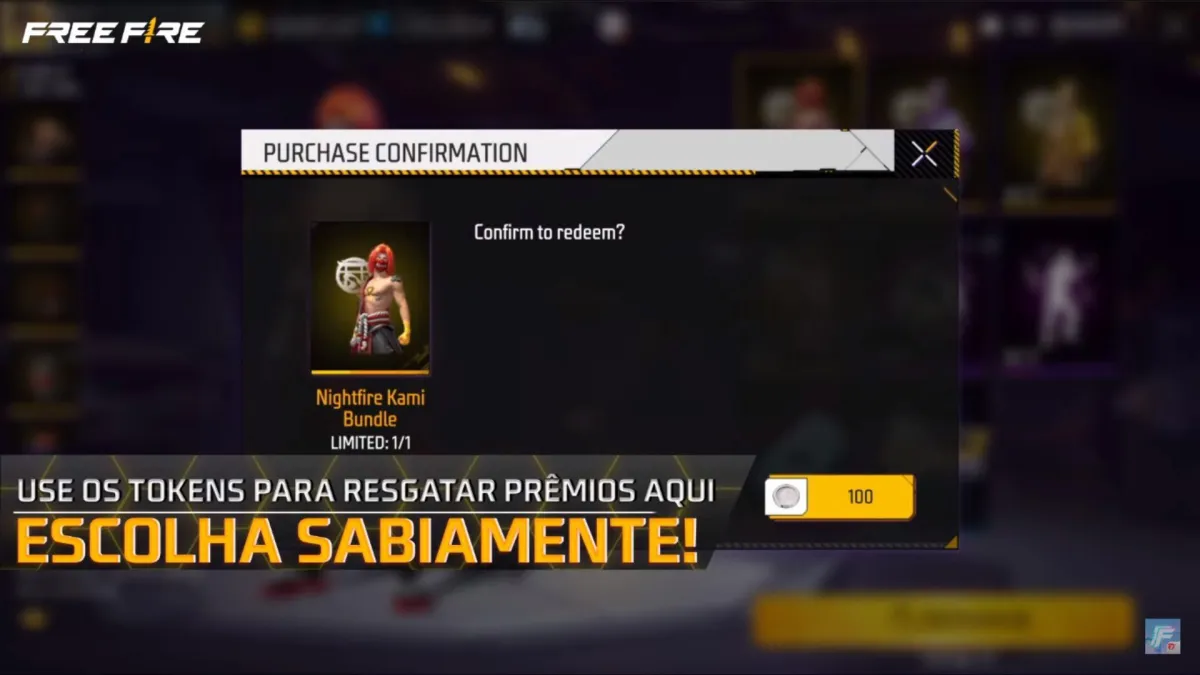 Funcionamento do evento Token Royale do Free Fire