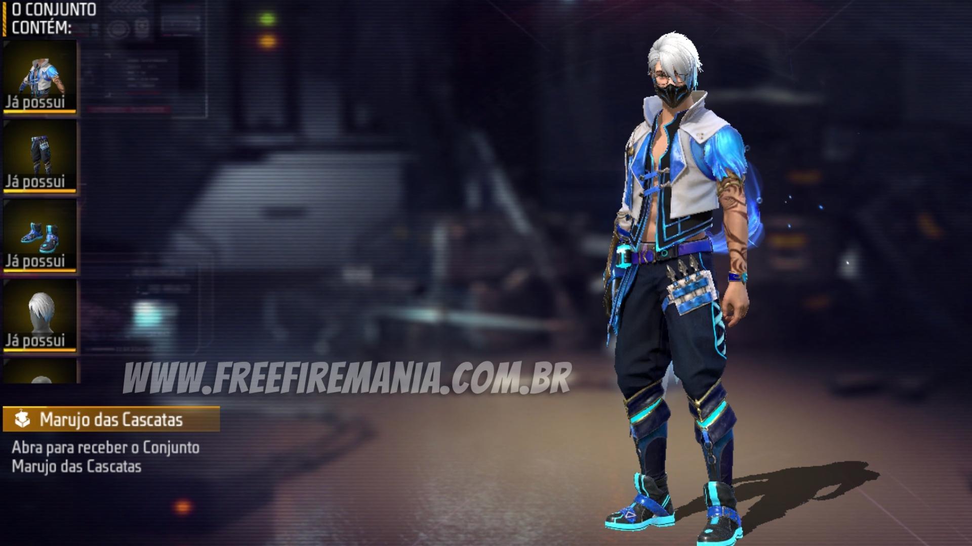 Conjunto Marujo das Cascatas no Free Fire