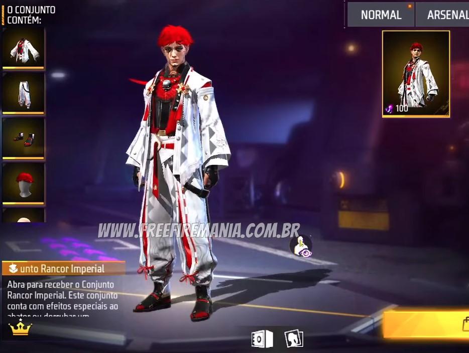 Conjunto Rancor Imperial no Free Fire