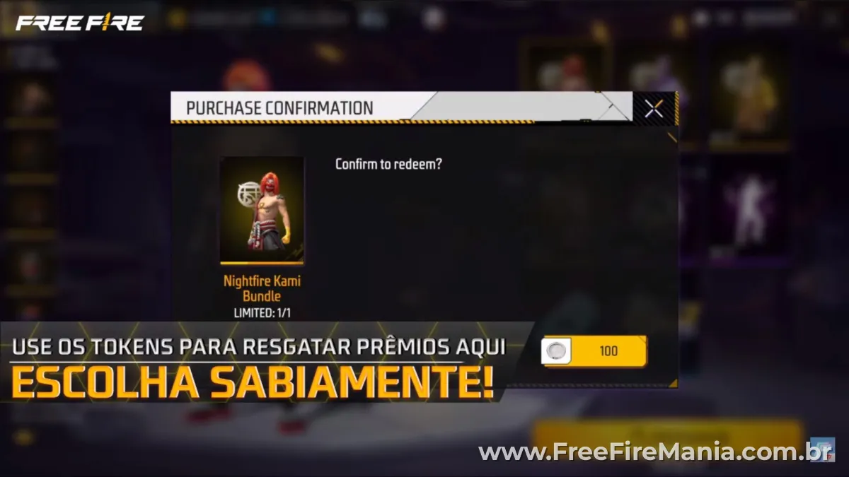 Funcionamento do evento Token Royale do Free Fire