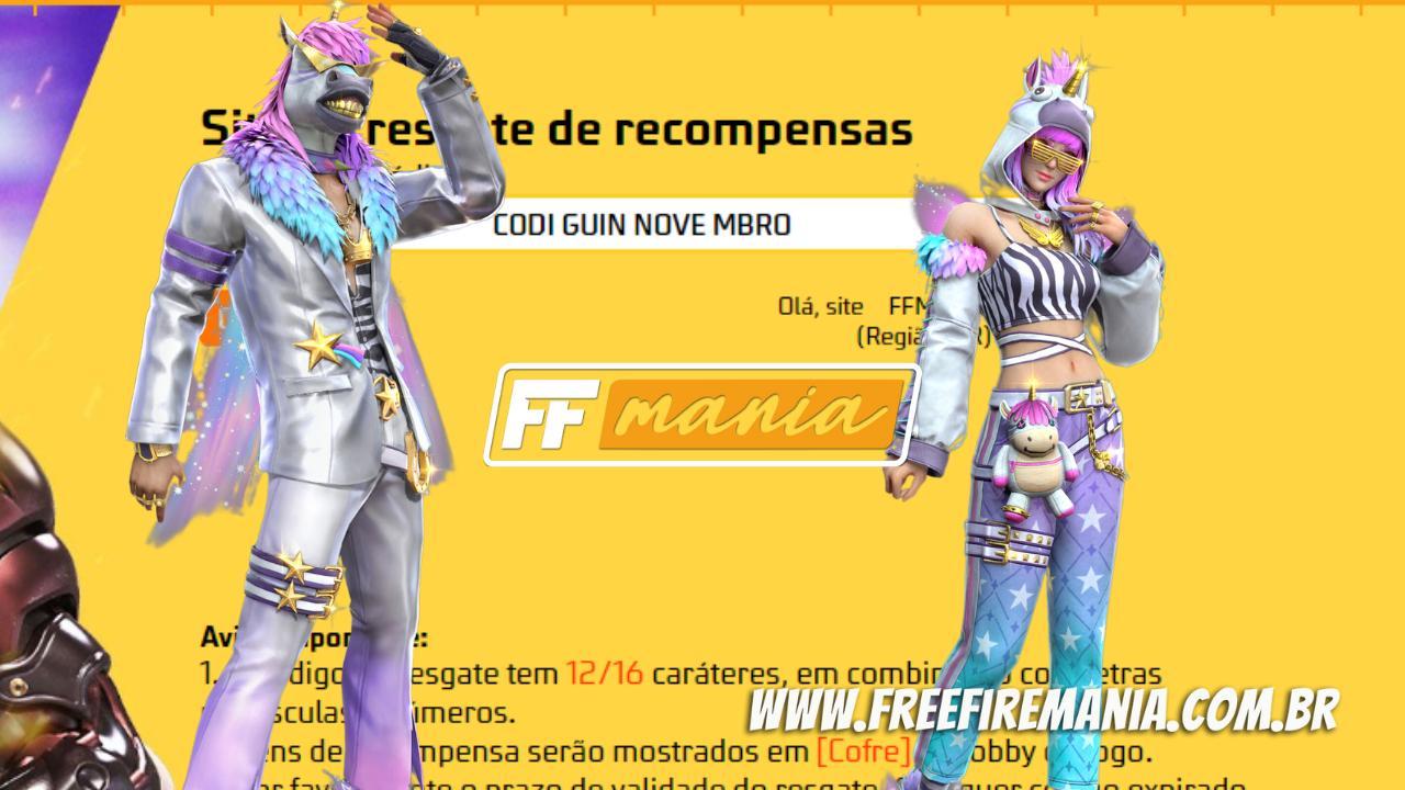 CODIGUIN FF: código Free Fire com Unicórnio; Resgate no Rewards