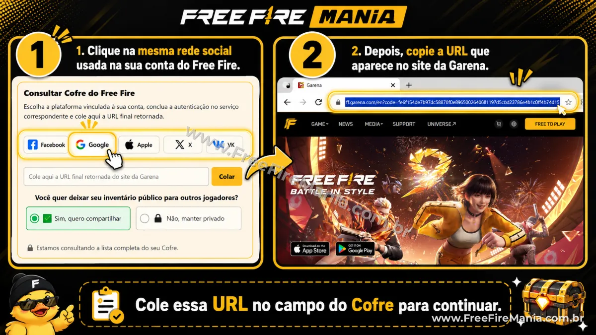 Cómo copiar el token del sitio de Garena