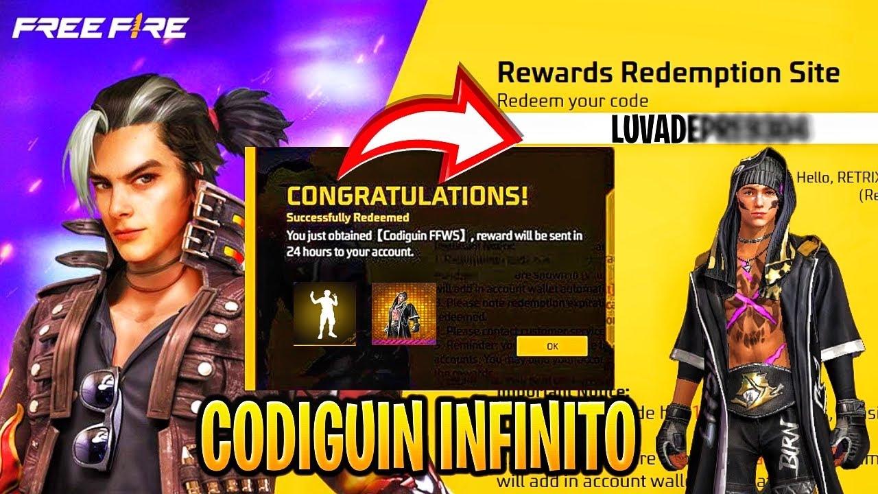 Codiguin FF com a skin Cruzado Caótico