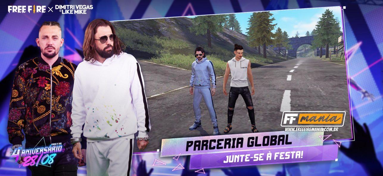 Free Fire: Dimitri e Thiva chegam ao jogo neste sábado