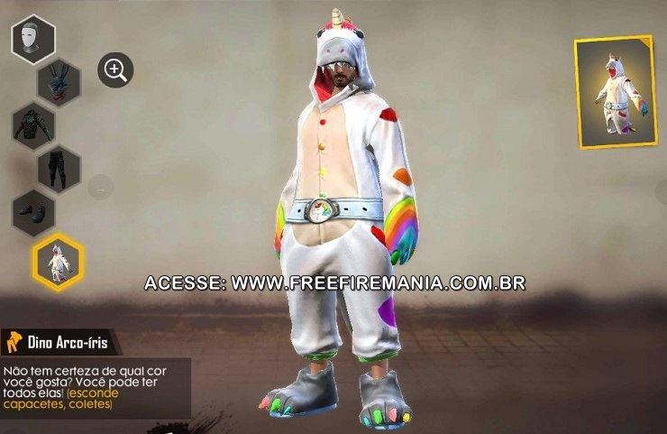 dino arco iris free fire
