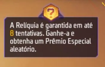 Rel&iacute;quia garantida no evento Arco do Destino