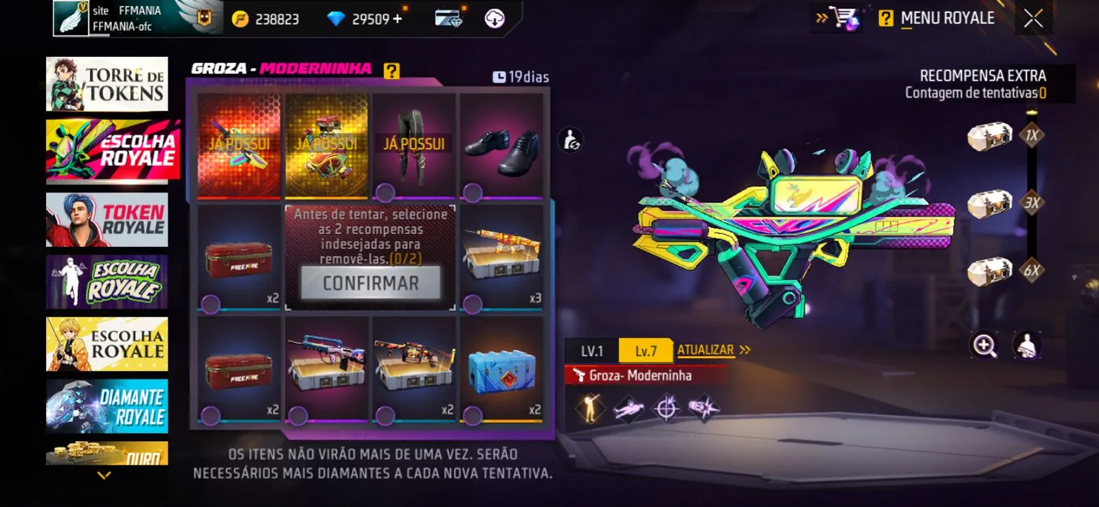 Códigos Free Fire de 17 de Novembro de 2023: resgate skins