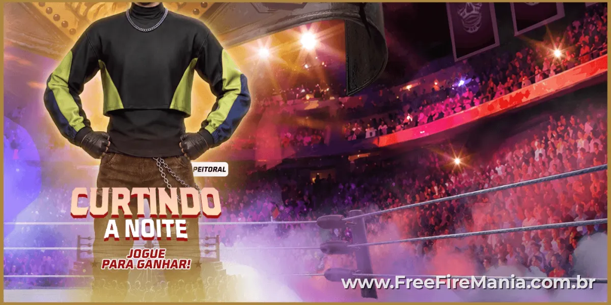 Banner oficial do evento Curtindo a noite no Free Fire
