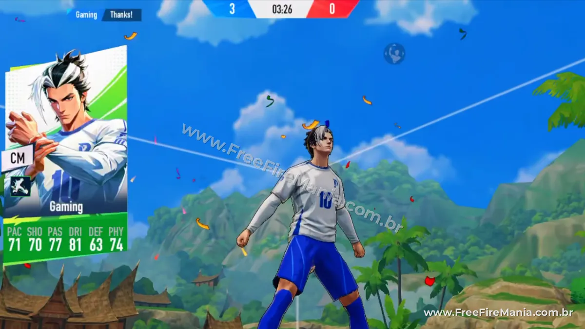 Flash Peak é o novo jogo de futebol da Garena com personagens do Free Fire