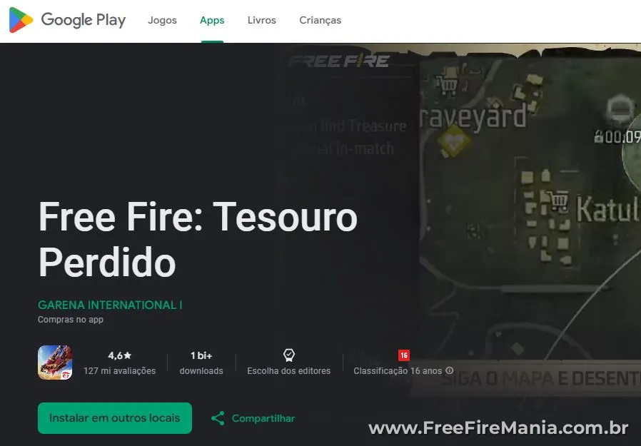 Free Fire classifica&ccedil;&atilde;o 16 anos Brasil atualiza&ccedil;&atilde;o