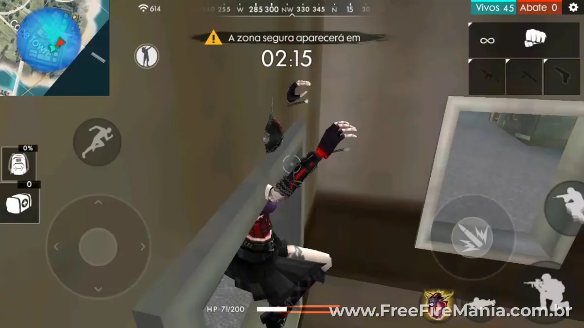 Bug de ficar preso na janela no Free Fire antigo