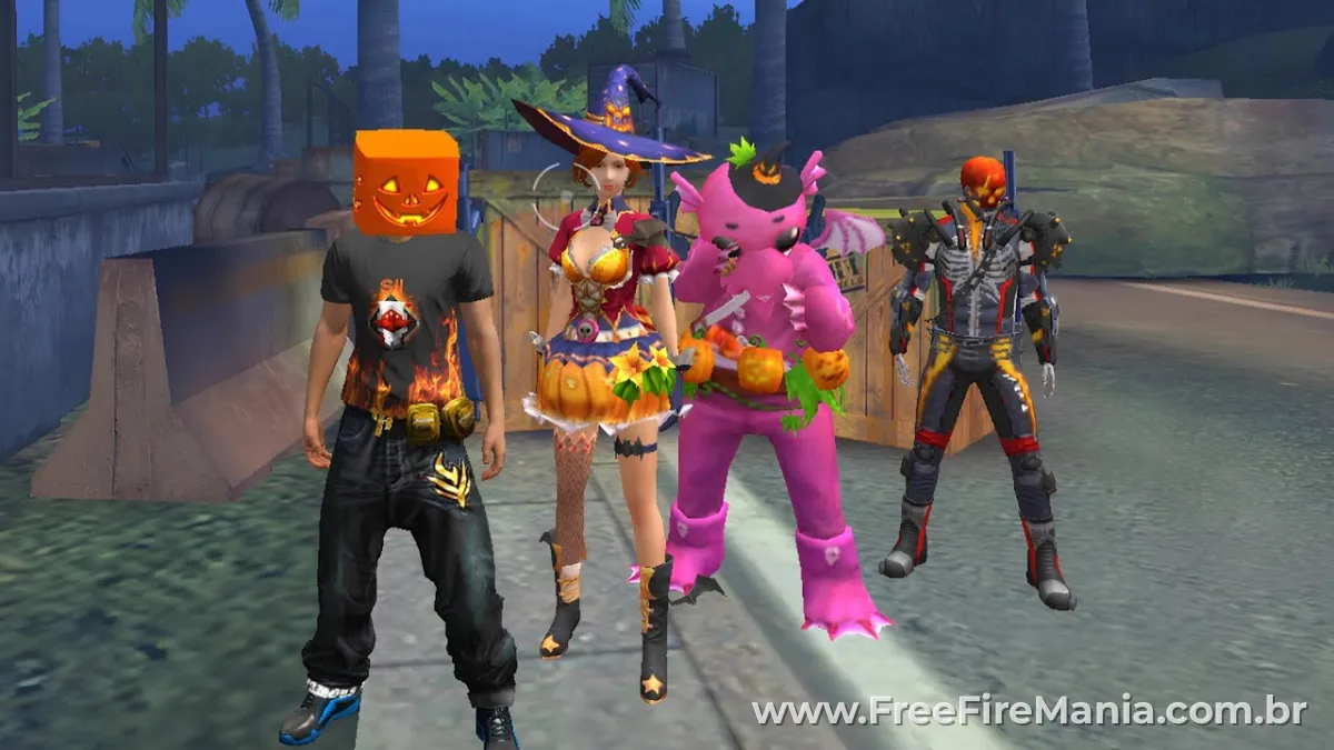 Sistema de combate do Free Fire 2018 com armas como AWM