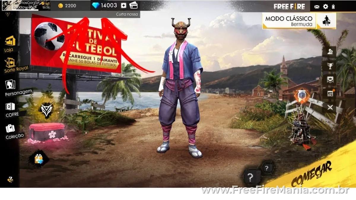 Estrutura de servidor privado de Free Fire