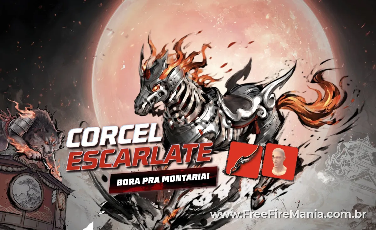 Cavalo - Corcel Escarlate Bazar do Drop Free Fire