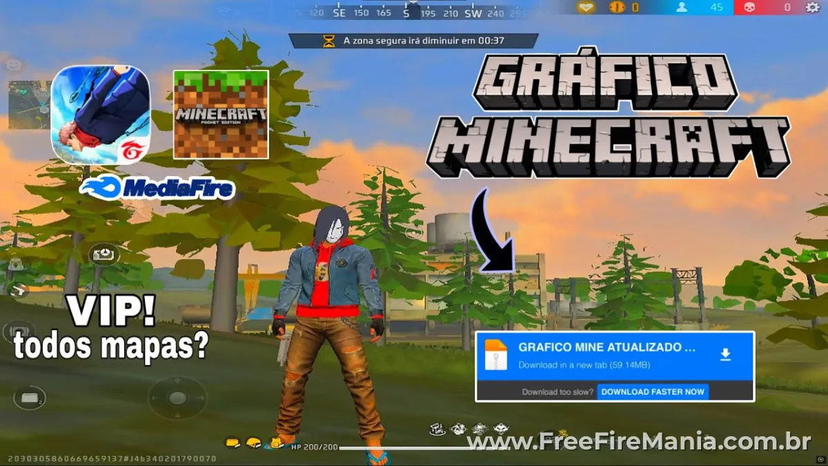 Como otimizar Free Fire sem gr&aacute;fico de minecraft