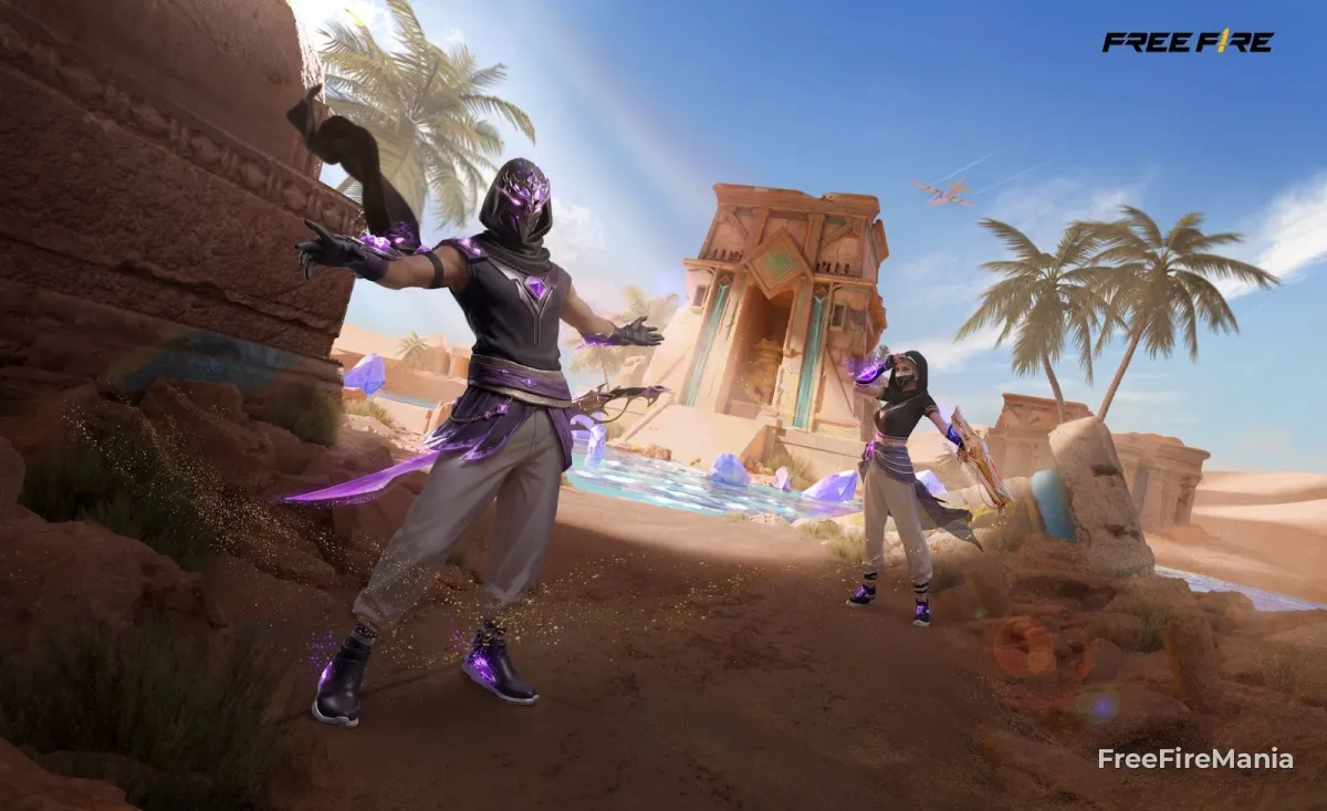 Free Fire Oasis Guardian and Treasure Finder bundles