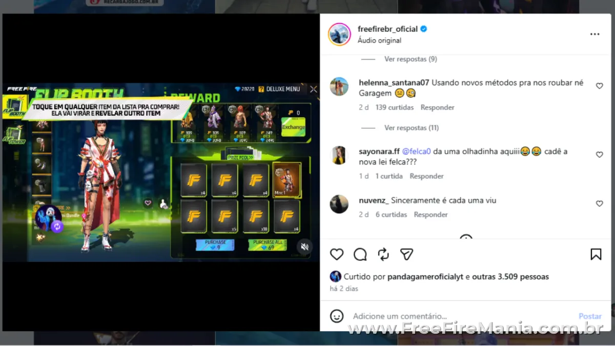 Reclamações dos jogadores sobre os novos eventos do Free Fire