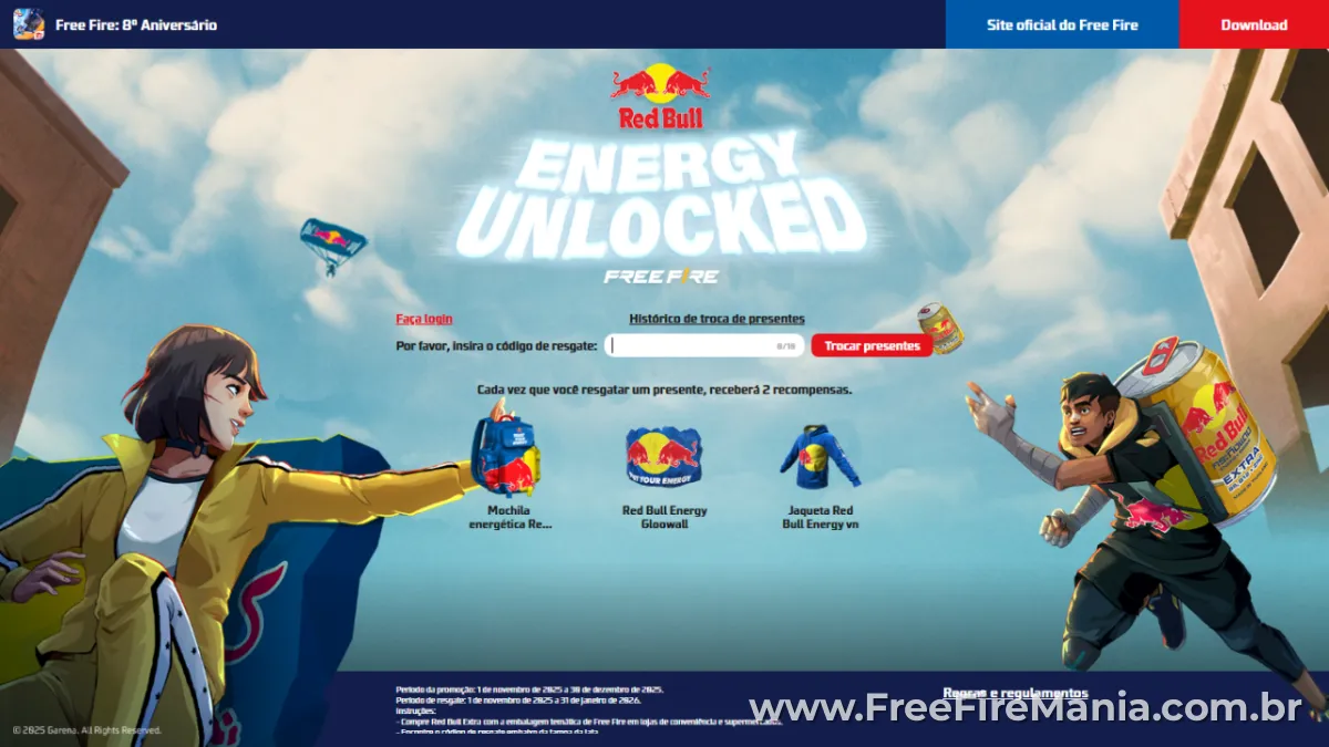 Evento Red Bull Free Fire Energy Unlocked