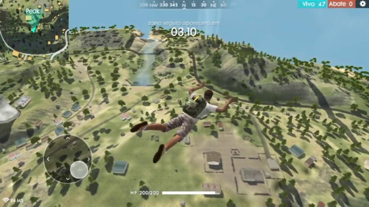 free fire travado e ping alto