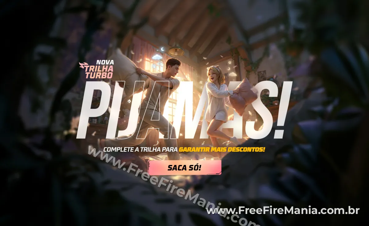 Trilha Turbo Free Fire Conjunto Pijama Estiloso