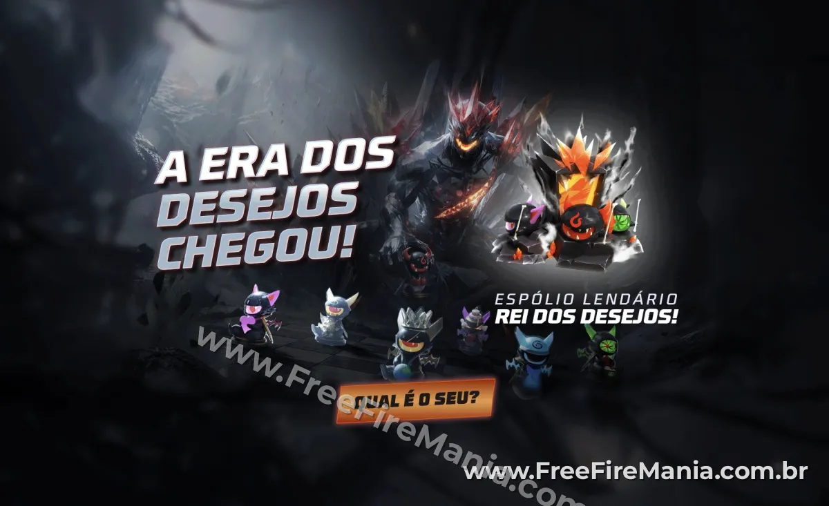Conjunto Desejos Sombrios Vira Carta Free Fire