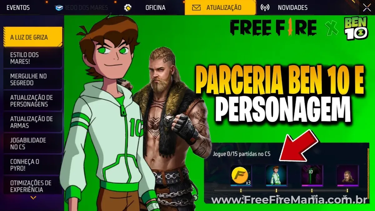 Nova parceria Free Fire x Ben 10 pode chegar ao Battle Royale da Garena em breve