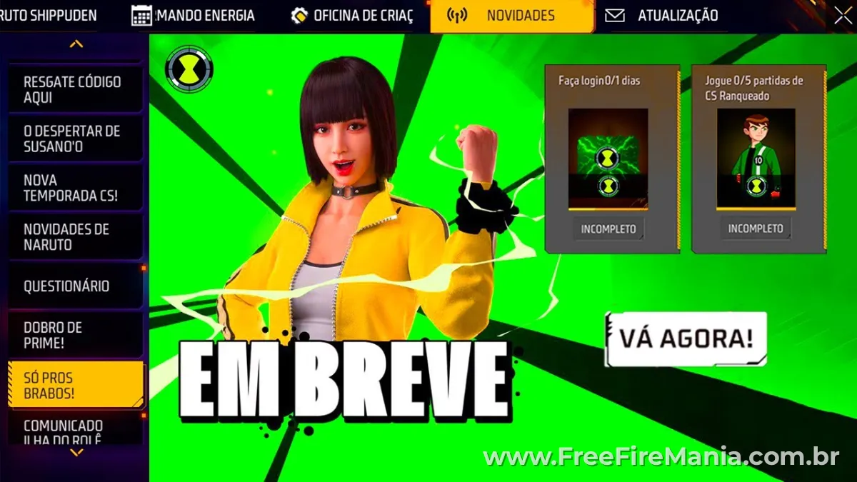 Parceria Free Fire x Ben 10 pode chegar em 2026