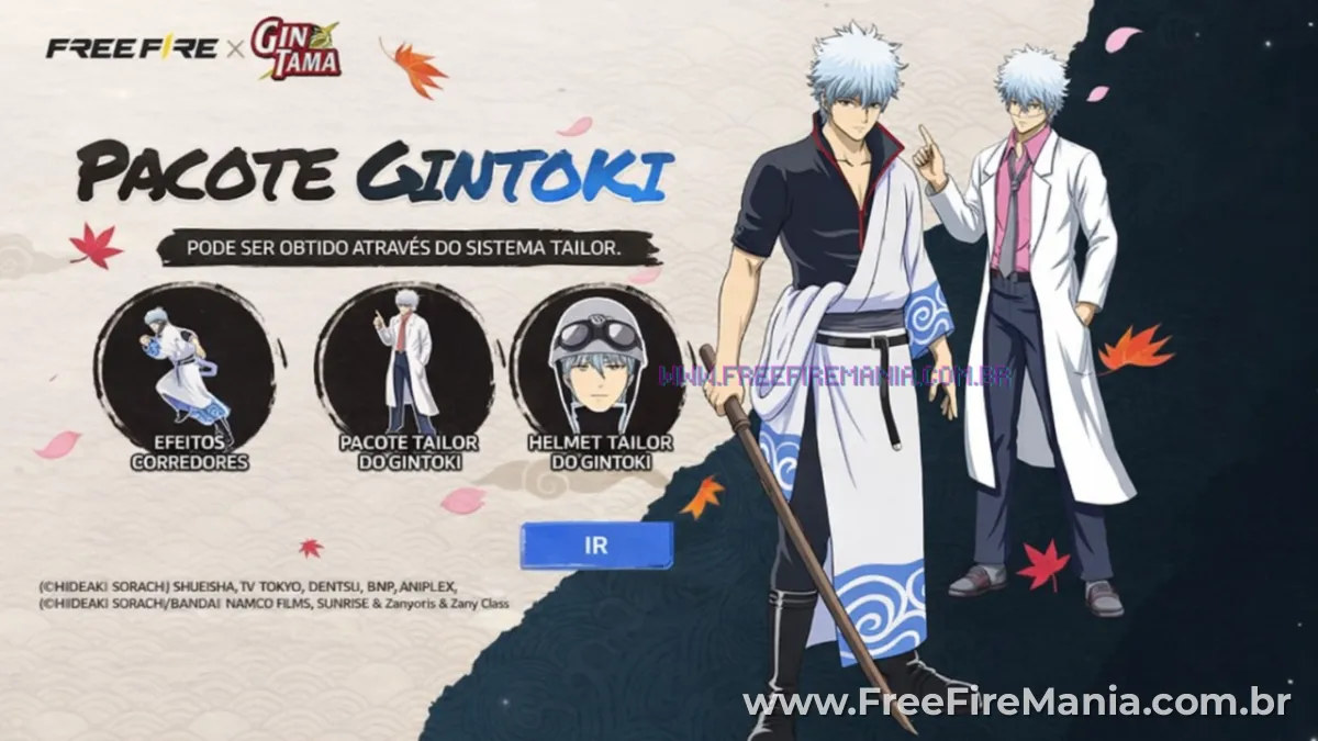 Asociación Free Fire x Gintama llega al Free Fire el 24 de abril de 2026