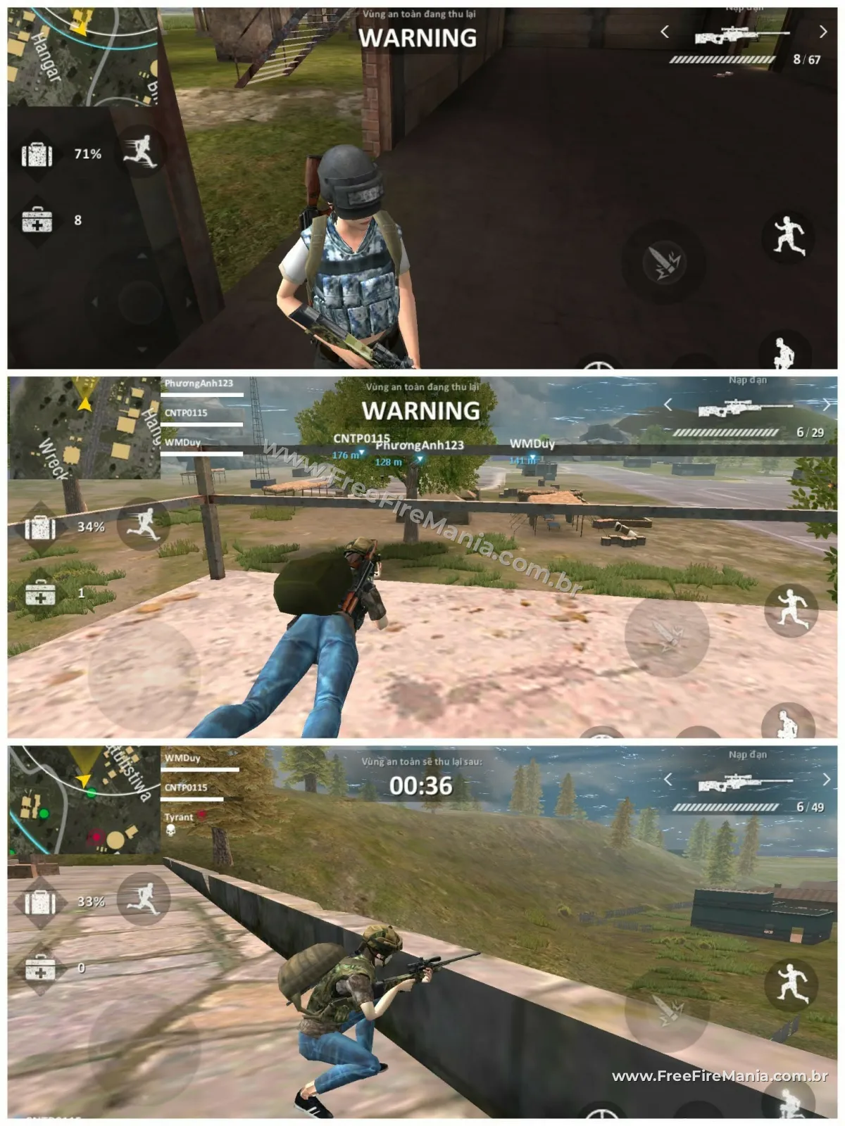 Gameplay do Free Fire em 28 de setembro de 2017