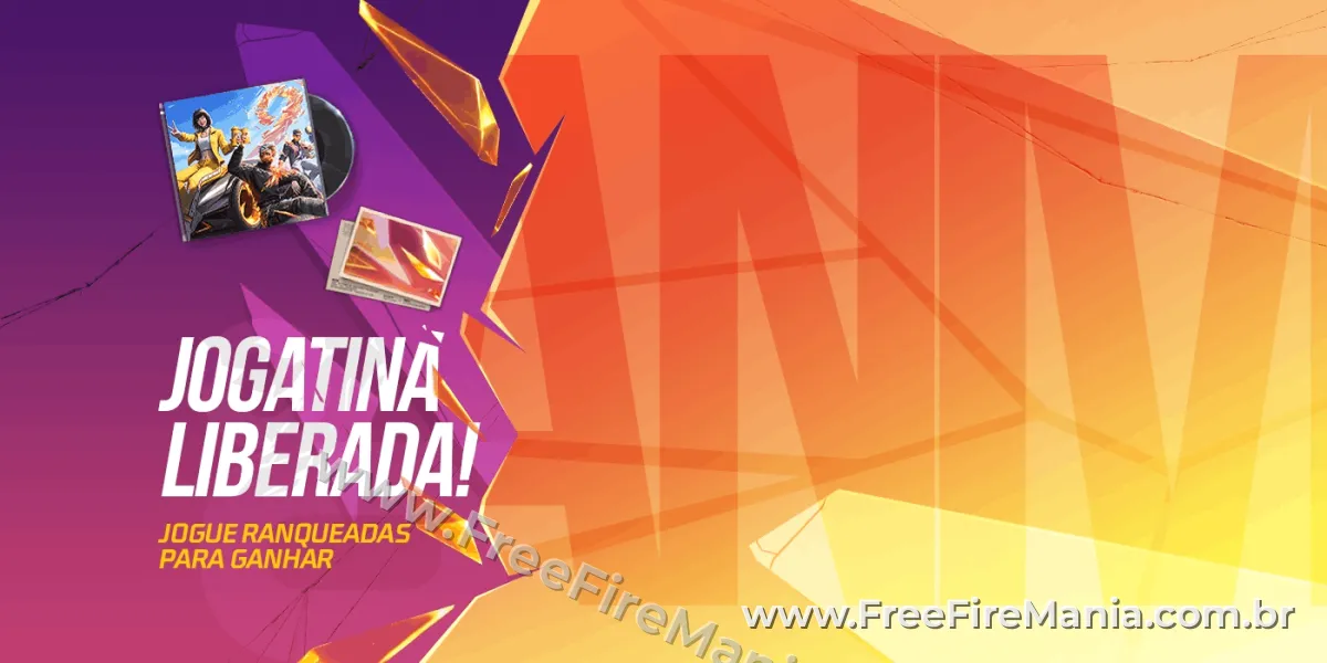 Banner oficial do evento Jogatina liberada! no Free Fire