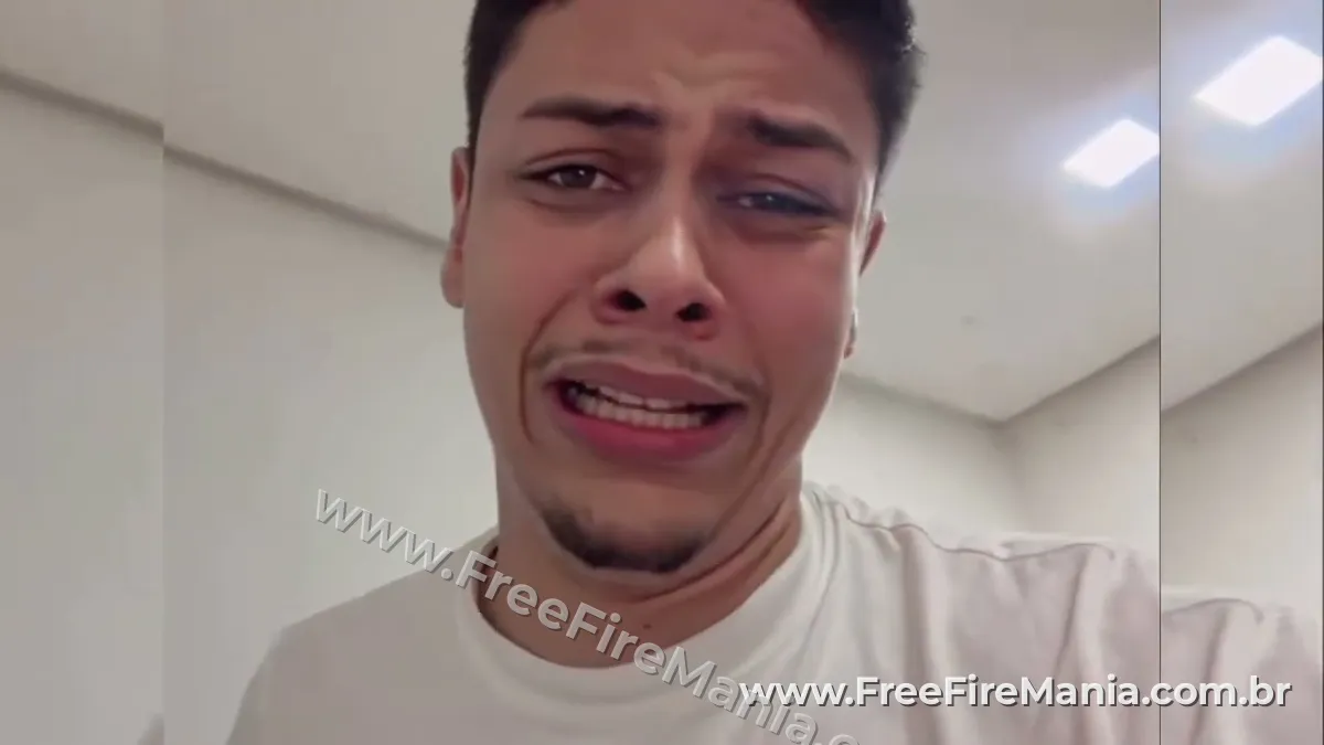 Uriel Xiter durante live falando sobre suposto acordo com a Garena no Free Fire