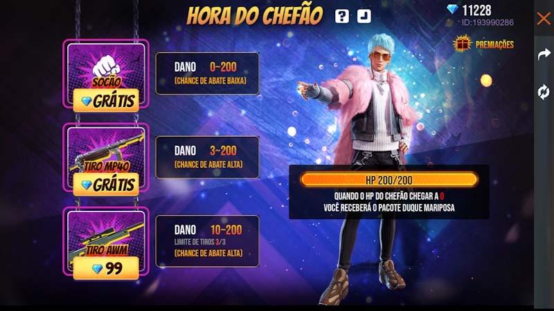 Hora do Chefão Free Fire
