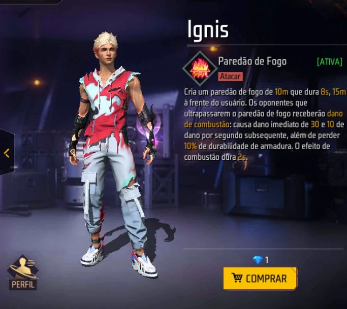 NOVO PERSONAGEM IGNIS NA PRÓXIMA ATUALIZAÇÃO DO FREE FIRE