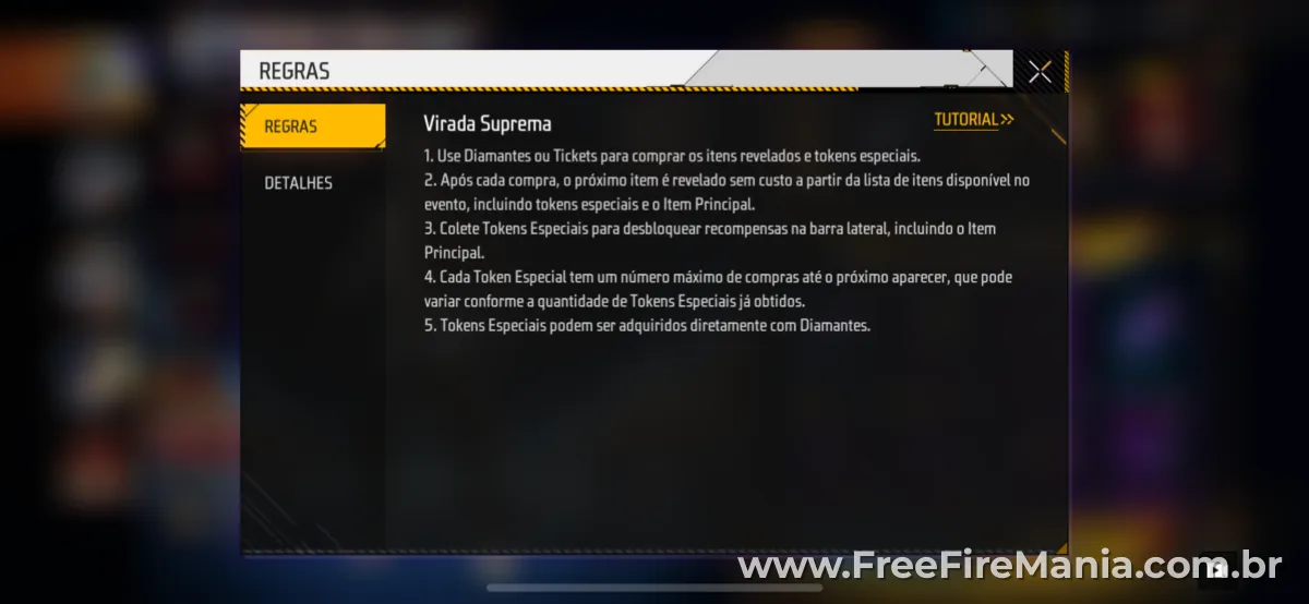 Regras do evento Virada Suprema 