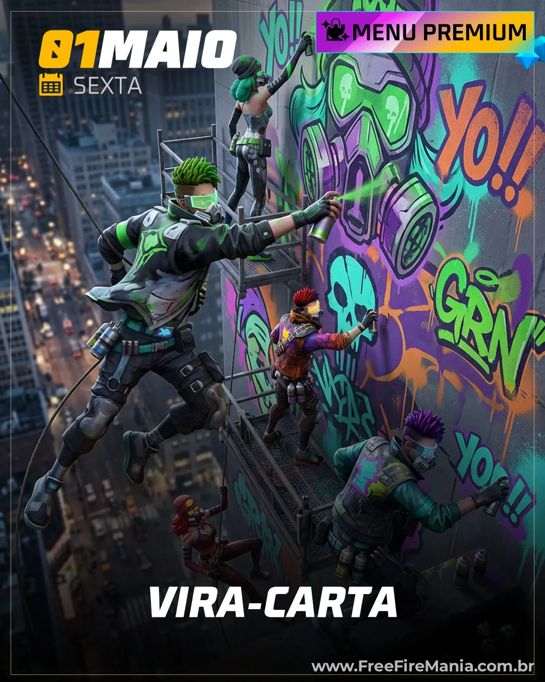 Incubadora Grafiteiros retorna em 1º de maio ao Free Fire