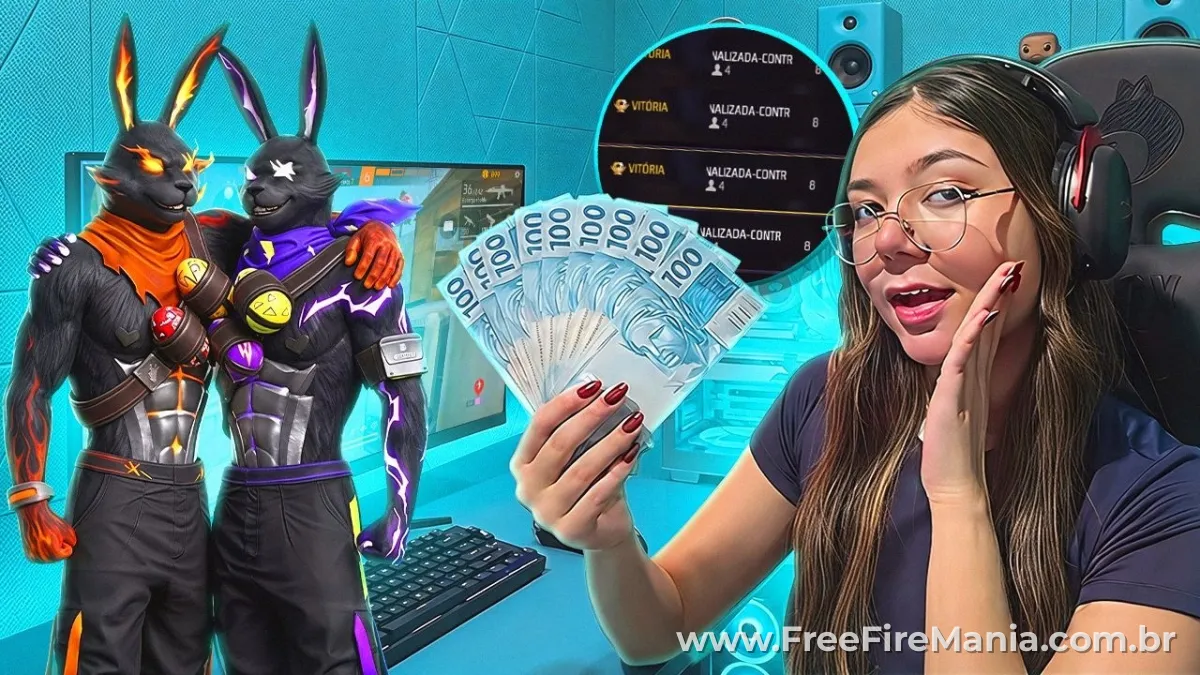 partida competitiva no Free Fire com jogadores experientes