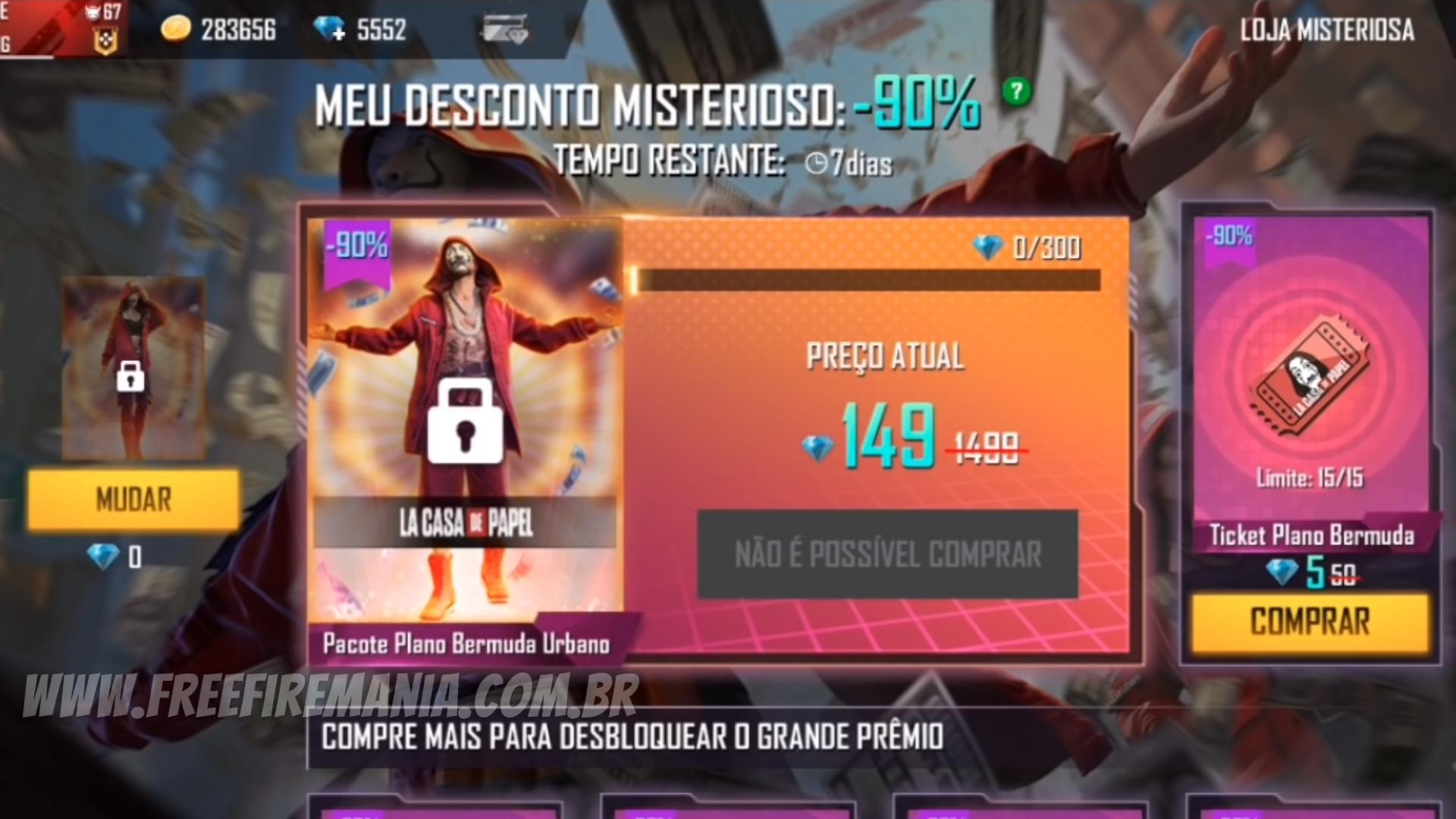 Loja Misteriosa Free Fire agosto 2022