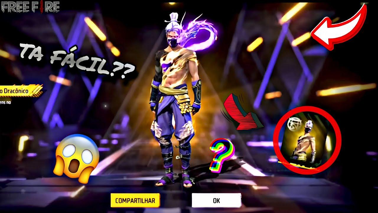 Codiguin FF com a skin Equilíbrio Dracônico