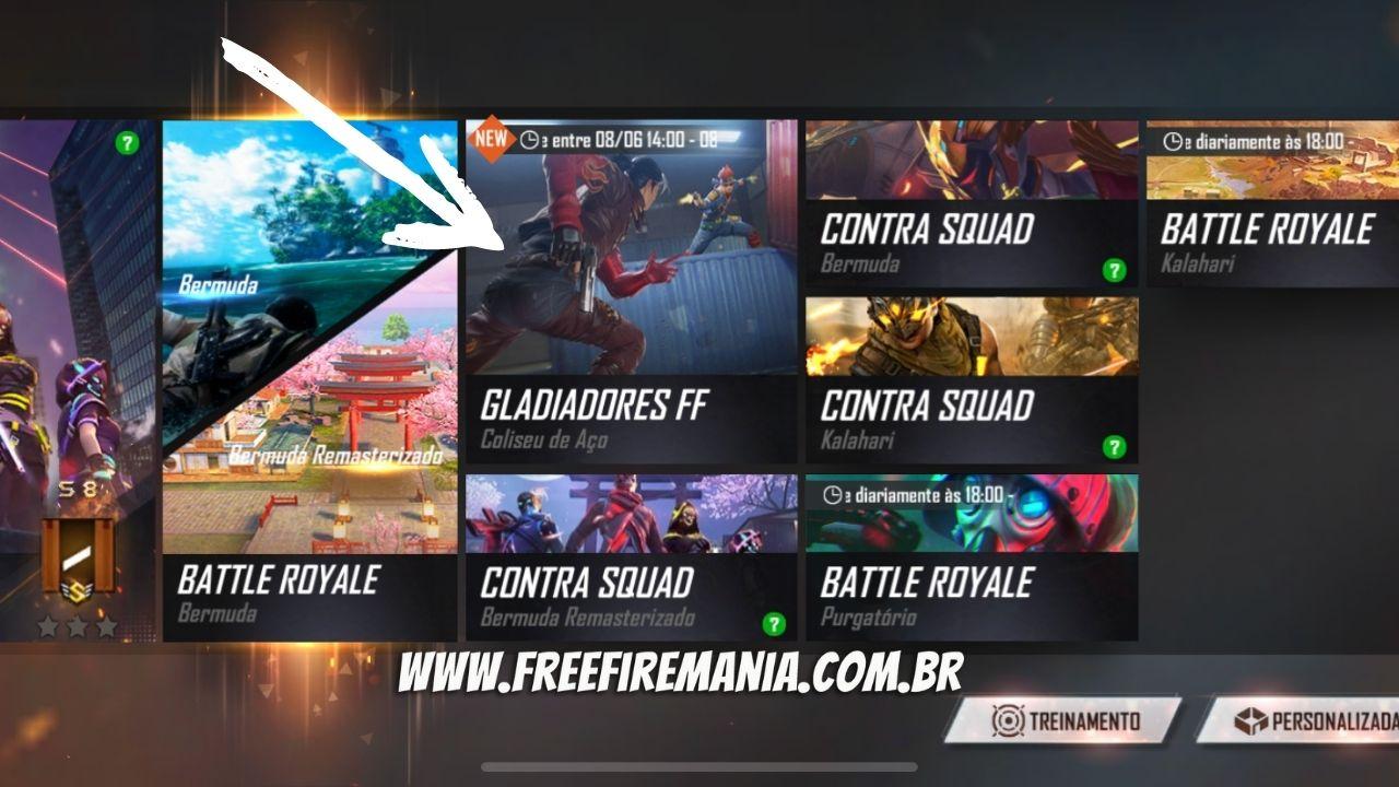 Free Fire - Como ativar o Modo X1 / Gladiadores FF?