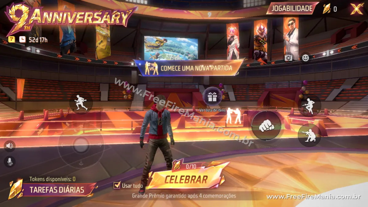 P&aacute;gina oficial do Servidor Avan&ccedil;ado OB54 do Free Fire com bot&atilde;o para baixar APK