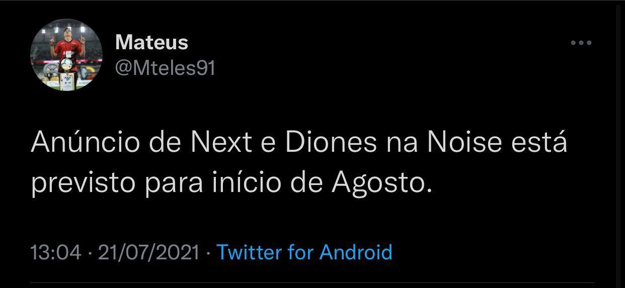 Jornalista Mateus Teles via twitter - @mteles