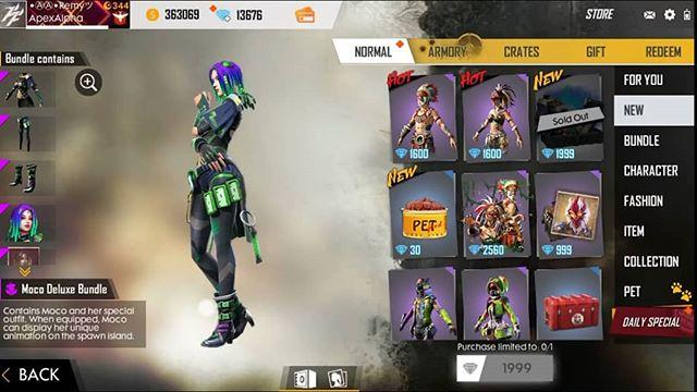 nova personagem moco tela