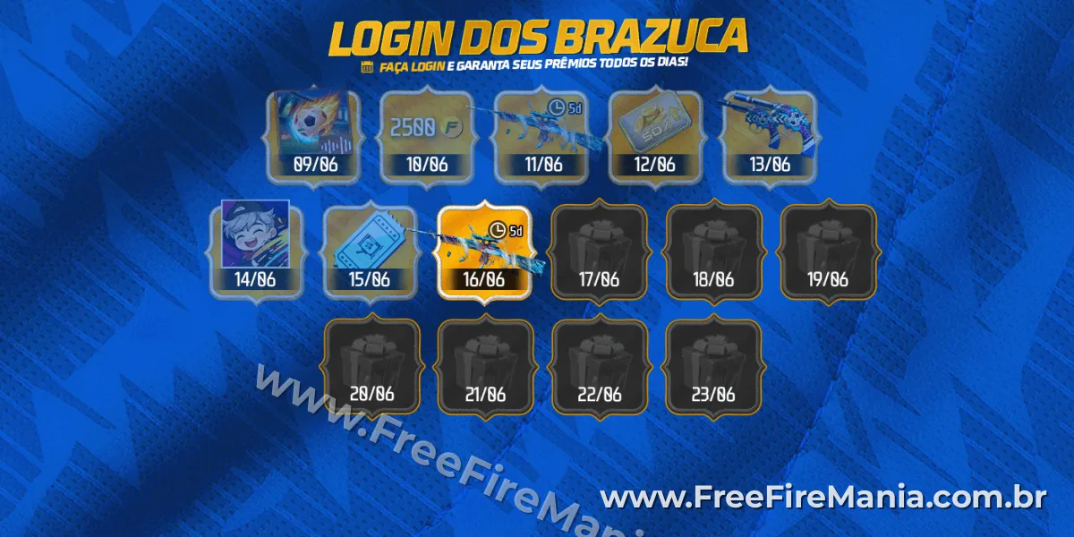 Banner oficial do evento Brasalogin16 pt br 1400X700 no Free Fire