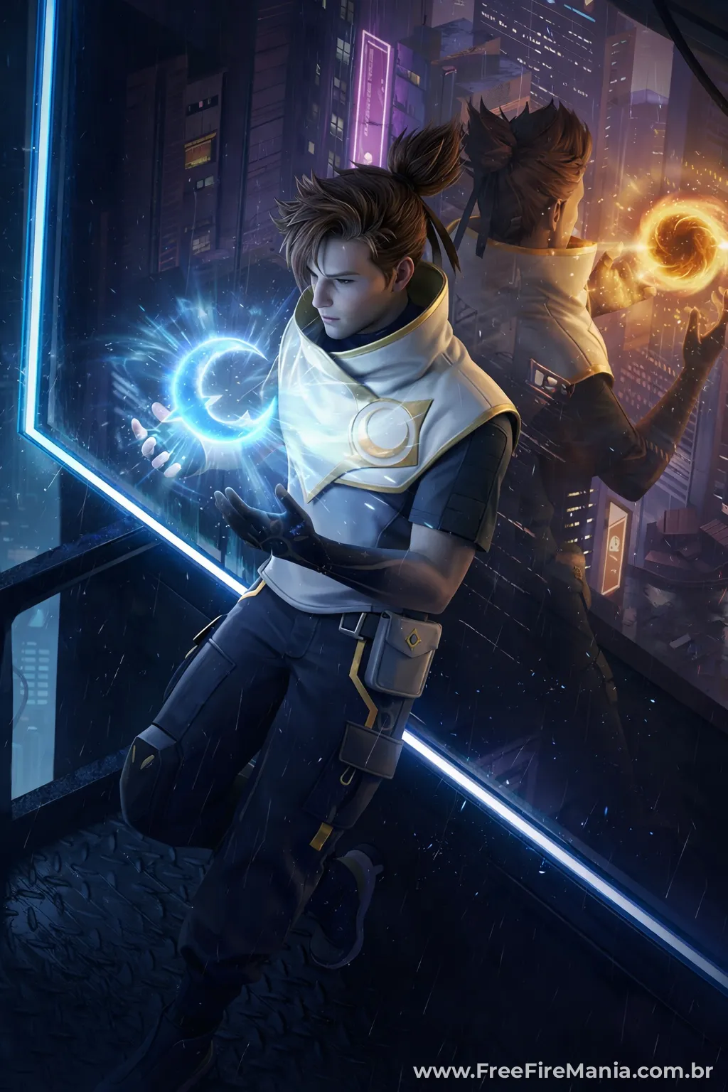 Novo personagem Ray Free Fire habilidade vínculo do eclipse