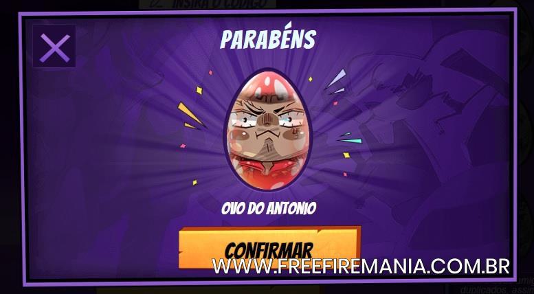 caça aos ovos antonio free fire