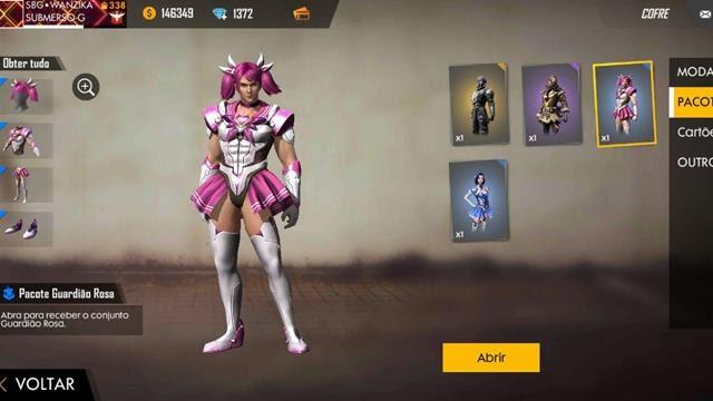 Skin Guardião Rosa Free Fire
