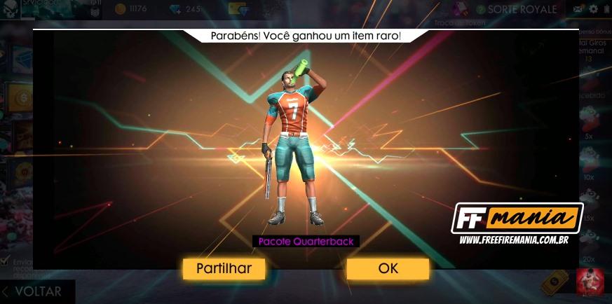 Pacote Quarterback Free Fire