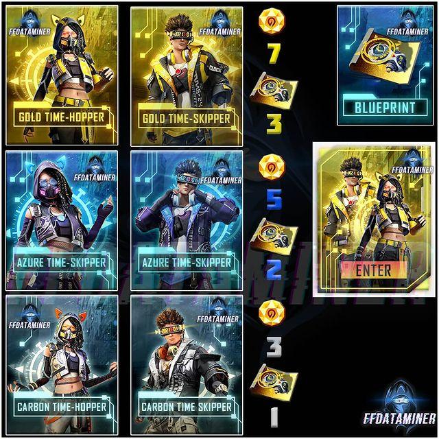 Pacotes Viajantes do Tempo Free Fire