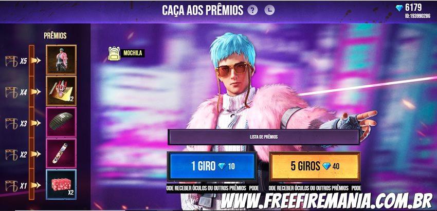 pantera cor de rosa caça aos prêmios free fire