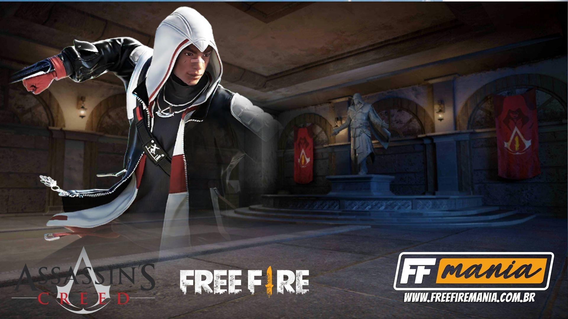 Associação de Free Fire e Assassin's Creed